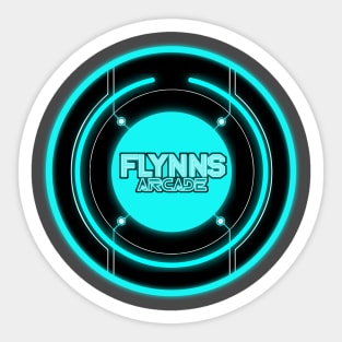 Flynn's Blue Neon Sticker